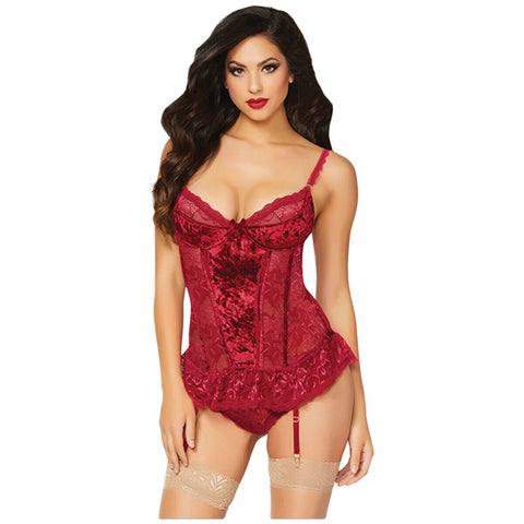 Set di Lingerie Seven Til Midnight Bordeaux (12)