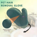 Guanti in silicone 2 in 1 per la rimozione del pelo  e massaggiante degli animali domestici,