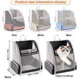 Trasportino espandibile per gatti e cani di piccola misura, Zaino da viaggio in rete traspirante con design ergonomico,