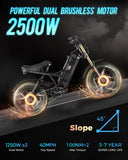 eAhora-Romeo II Bici Elettrica 2500W Motore Doppio 52V
