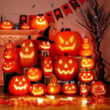 Lanterna Zucca Decorativa LED per Halloween