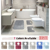 Set 3 Tappeti Bagno HOMEZEN HOUSEHOLD LINEN Microfibra