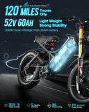 eAhora-Romeo II Bici Elettrica 2500W Motore Doppio 52V