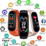 Smartwatch M9 per uomo e donna, braccialetto fitness, fascia sportiva, monitoraggio della frequenza cardiaca e della pressione sanguigna, impermeabile, multifunzione.