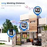 Videocitofono wireless Podofo con schermo IPS HD da 4,3'', interfono intelligente 2.4G, senza Wi-Fi