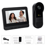 Videocitofono wireless Podofo con schermo IPS HD da 4,3'', interfono intelligente 2.4G, senza Wi-Fi