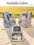 Trasportino espandibile per gatti e cani di piccola misura, Zaino da viaggio in rete traspirante con design ergonomico,