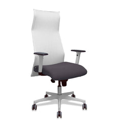 Sedia da Ufficio Piqueras y Crespo 54BR65G Bianco Grigio scuro