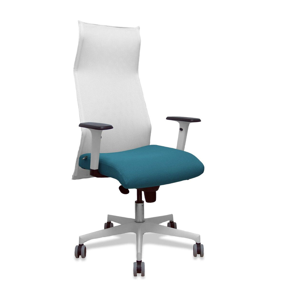 Sedia da Ufficio Piqueras y Crespo 54BR65G Bianco Verde petrolio