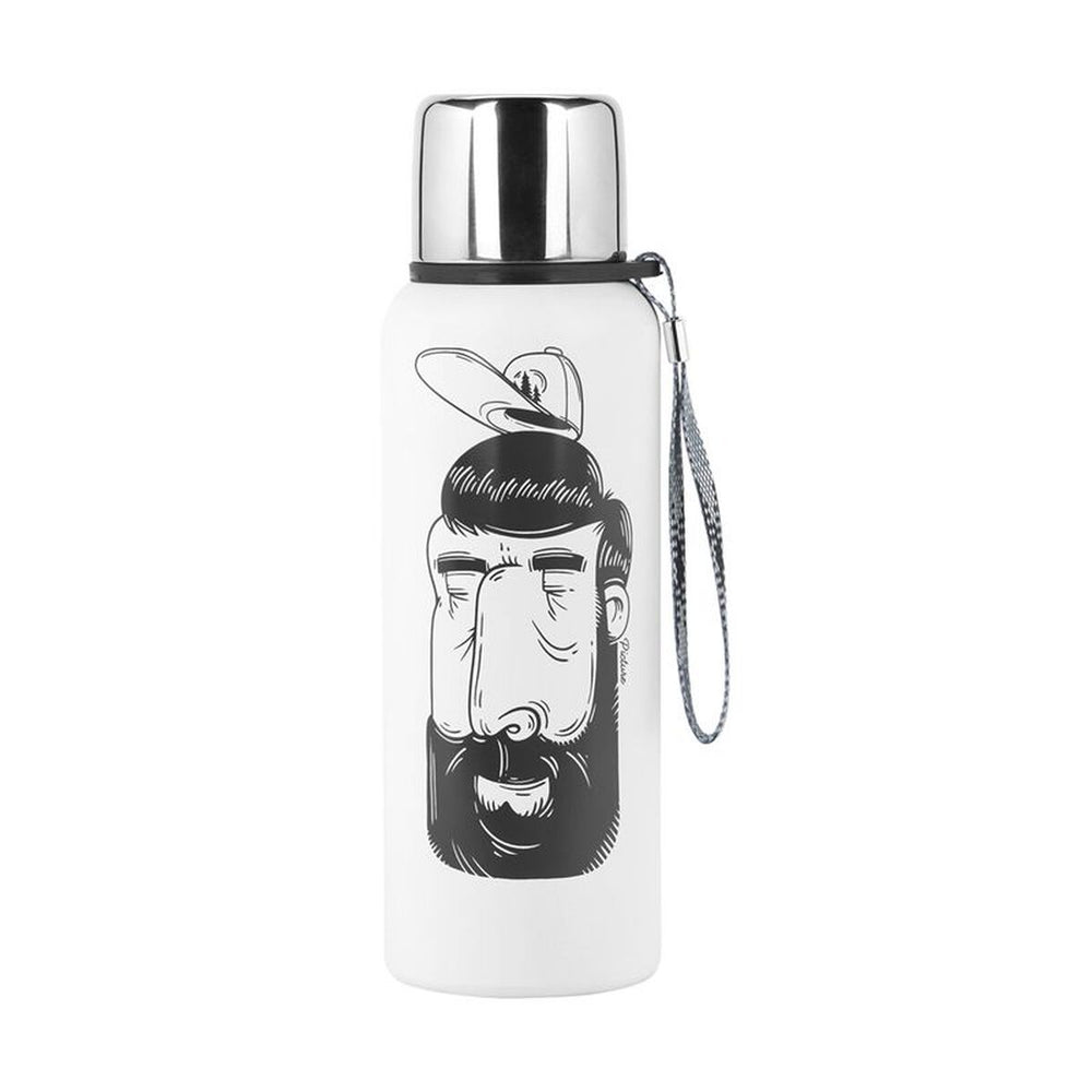 Bottiglia d'acqua Picture ACC121-A Bianco Naturale Acciaio