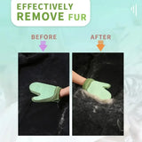 Guanti in silicone 2 in 1 per la rimozione del pelo  e massaggiante degli animali domestici,