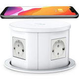 Presa a Scomparsa Manuale con Ricarica Wireless e USB-C