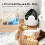 Lettiera per gatti automatica PawHut Self-opulent, con sensori di sicurezza