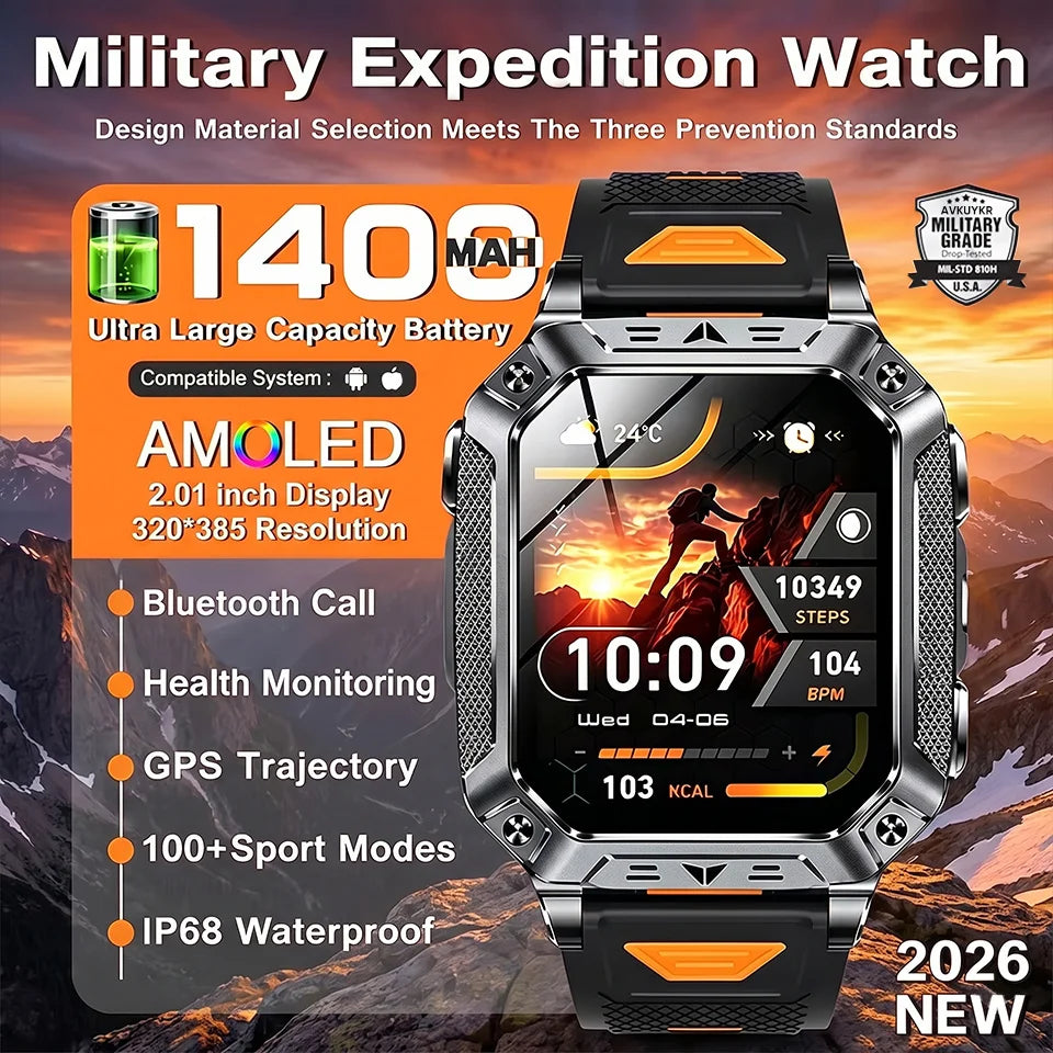 Smartwatch 2026 con batteria ultra grande da 1400 mAh