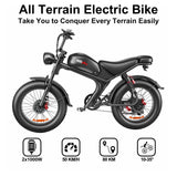 Bicicletta elettrica fuoristrada EMOKO C93 con doppio motore da 2000 W