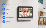 Videocitofono TMEZON a 4 fili, interfono con campanello, citofono con telecamera, display a colori da 7"