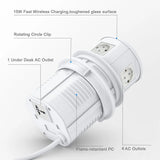 Presa a Scomparsa Manuale con Ricarica Wireless e USB-C