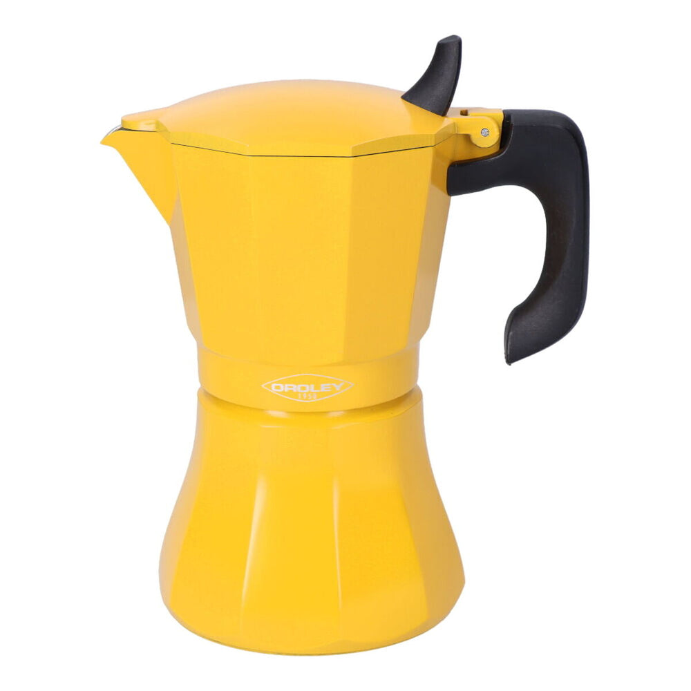 Caffettiera Italiana Oroley Petra Senape Alluminio 6 Tazze