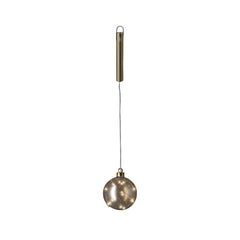 Palla di Natale Lumineo Dorato Cristallo Riattaccare MicroLED