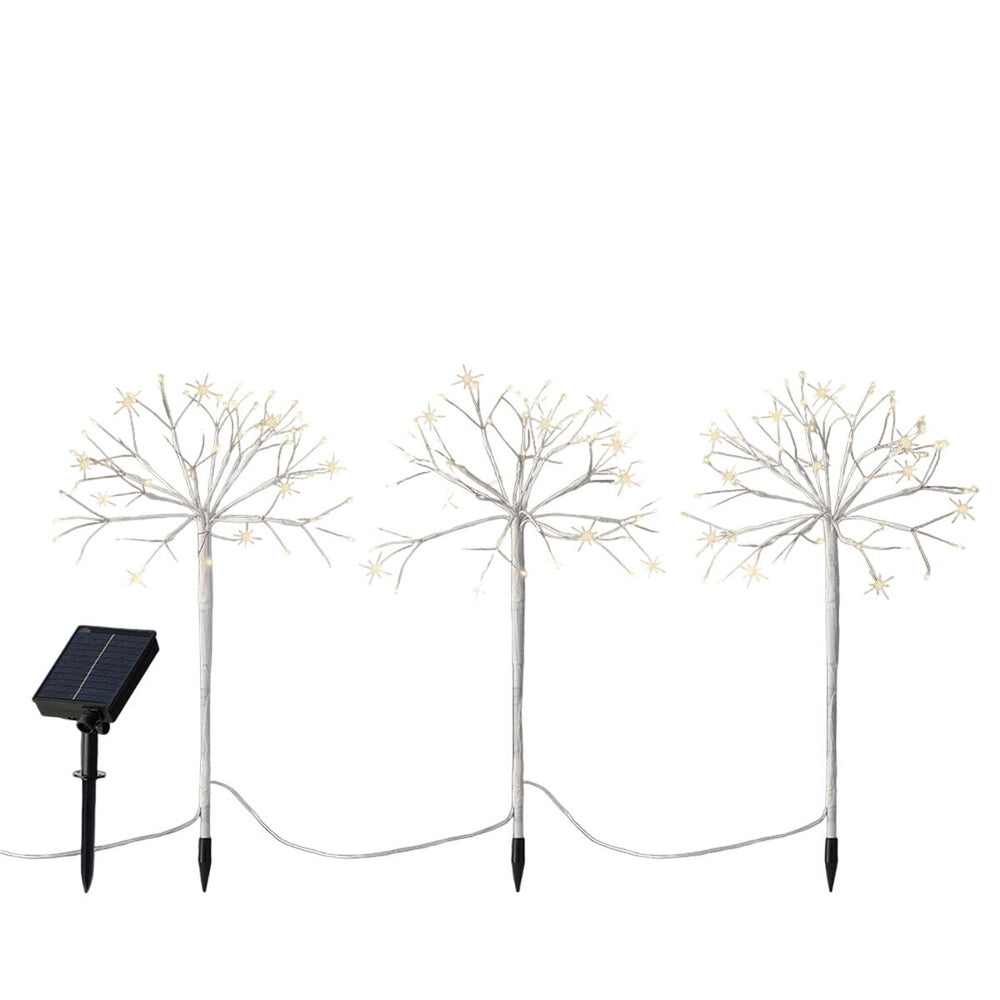 Set di picchetti solari da giardino Lumineo Bianco Natale Mini (3 Pezzi)