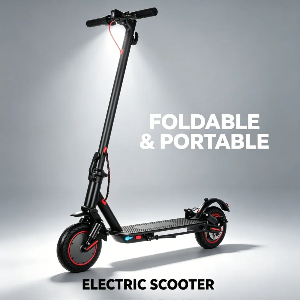 Monopattino elettrico per adulti da 350 W, pneumatici antiforatura da 10” con doppie sospensioni