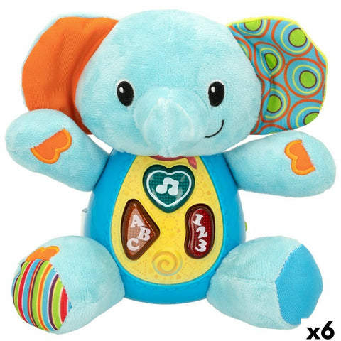 Peluche con Suono Winfun Elefante 17 x 17,5 x 10 cm (6 Unità)