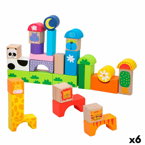 Set di Costruzioni Woomax animali 32 Pezzi (6 Unità)