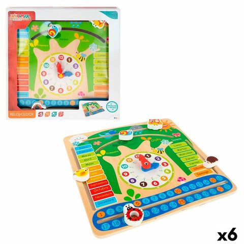 Gioco Educativo Colorbaby Calendario 30 x 30 x 3 cm (6 Unità)