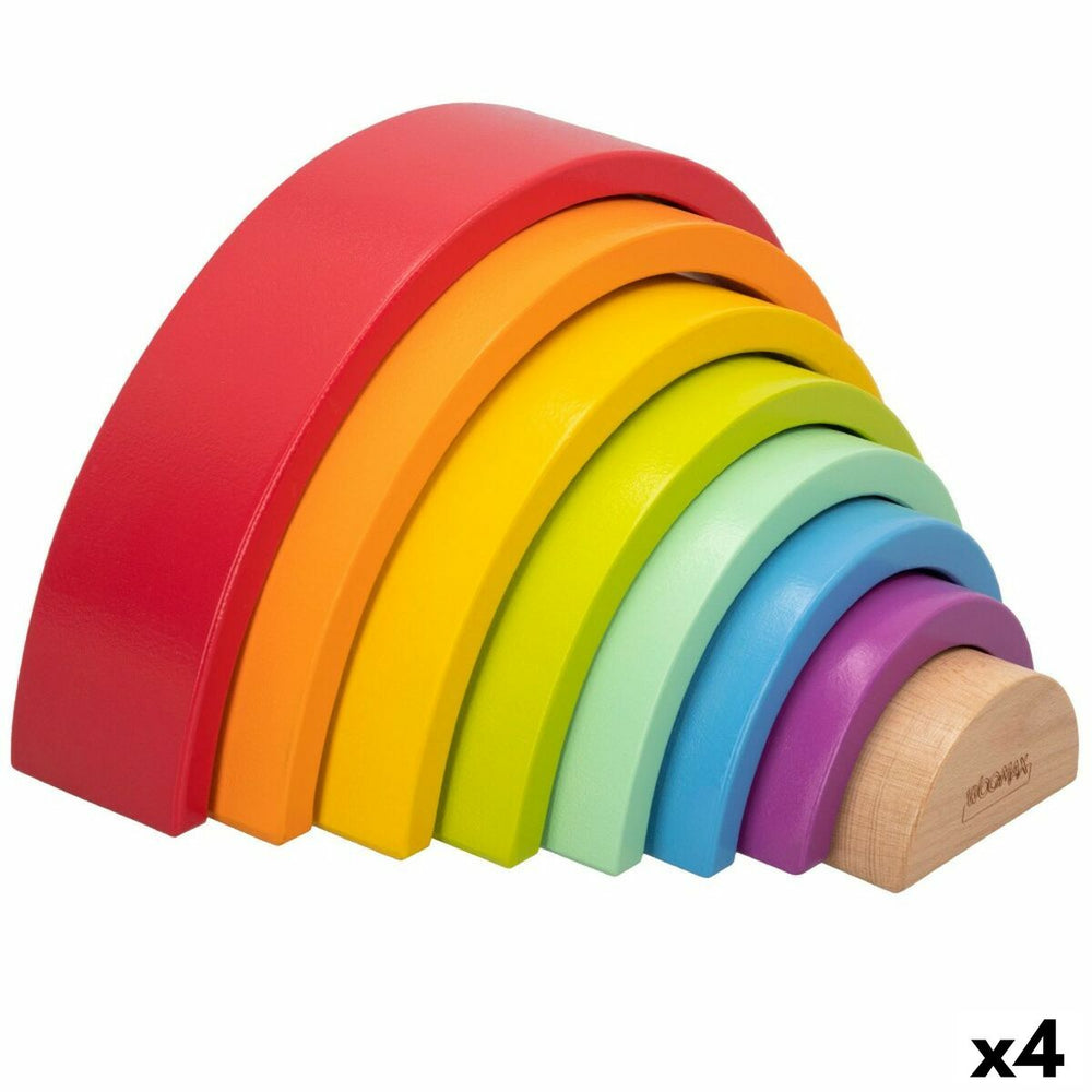 Puzzle di Legno per Bambini Woomax Arcobaleno 8 Pezzi 4 Unità
