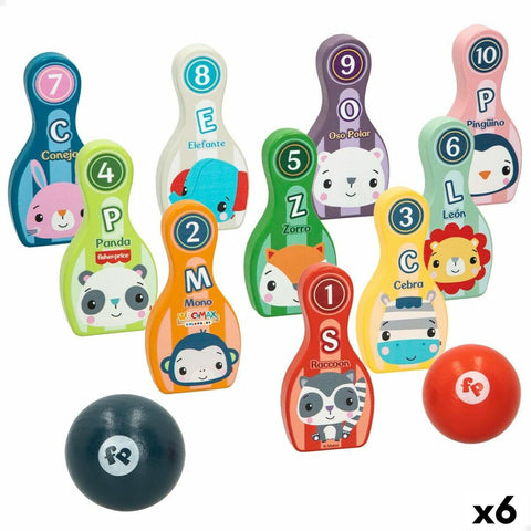 Gioco di Bowling Fisher Price animali (6 Unità)