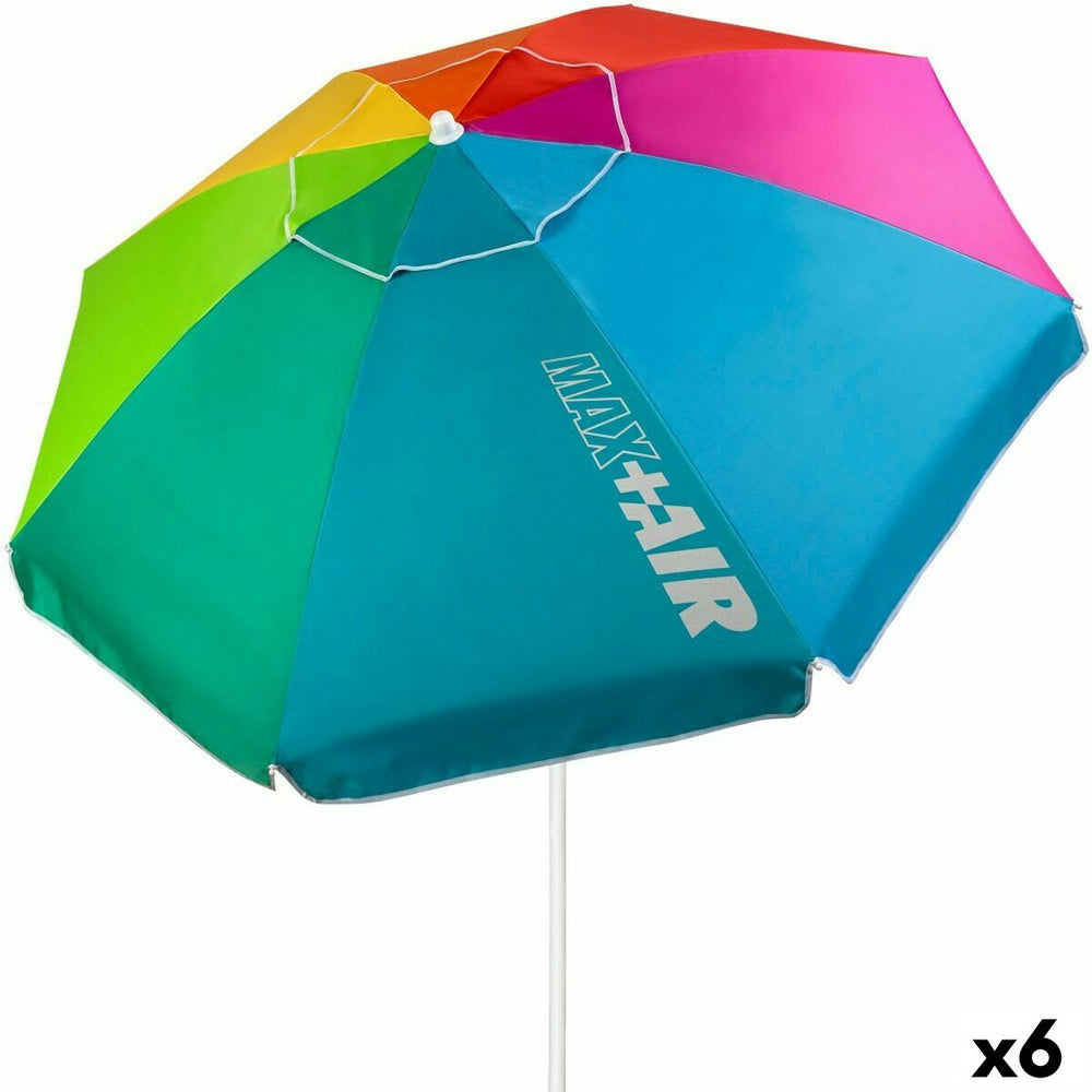 Sombrilla Aktive Multicolor 200 x 200 x 200 cm 200 x 203 x 200 cm (6 Unidades)