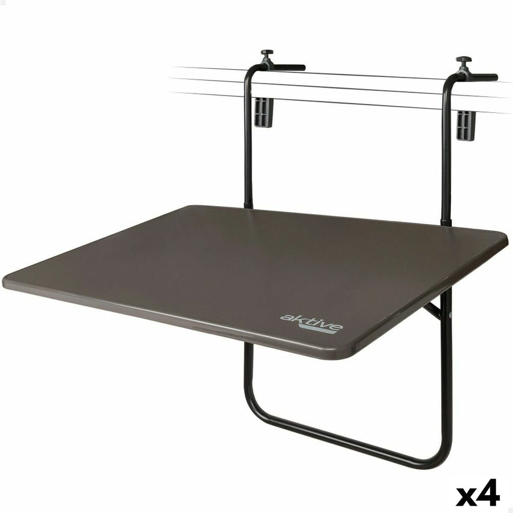 Tavolo Pieghevole Aktive Per appendere sul balcone Acciaio 60 x 66,5 x 40 cm (4 Unità)