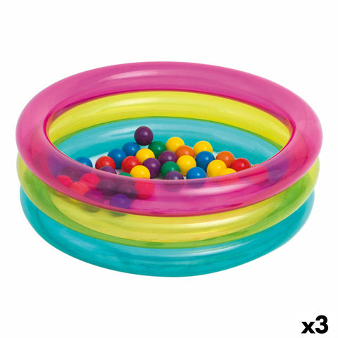 Piscina di Palline Intex 86 x 25 x 86 cm (3 Unità)