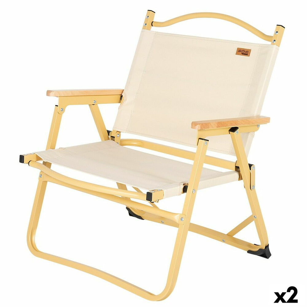 Sedia da Campeggio Pieghevole Aktive Sabana 47 x 62 x 42 cm (2 Unità)