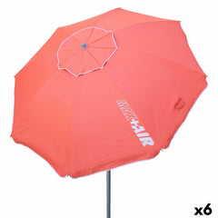 Sombrilla Aktive Coral Ø 200 cm 200 x 200 x 200 cm 200 x 198 x 200 cm UV50 (6 Unidades)