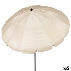 Sombrilla Aktive Crema Aluminio 240 x 235 x 240 cm (6 Unidades)
