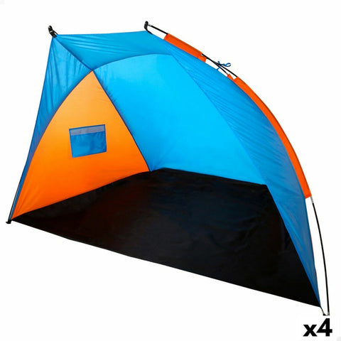 Tenda Paravento Aktive 200 x 120 x 125 cm Azzurro Arancio (4 Unità)