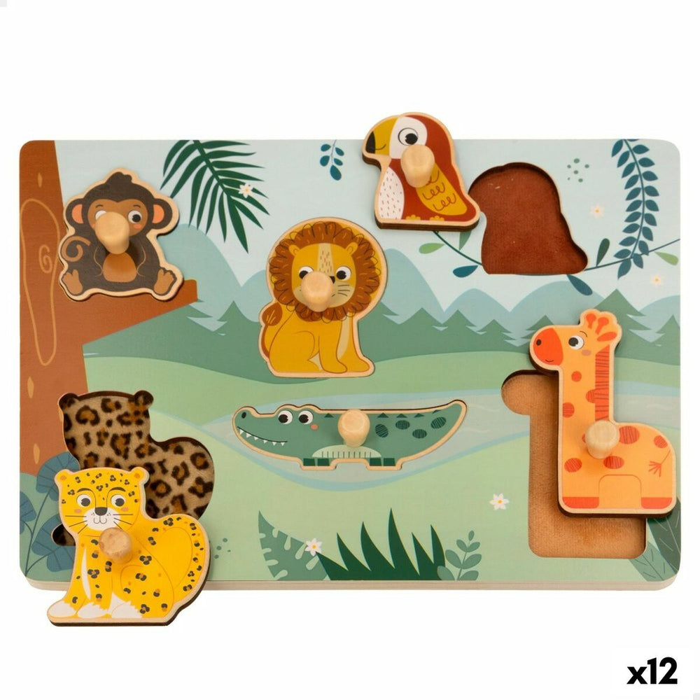 Puzzle di Legno per Bambini Woomax (12 Unità)