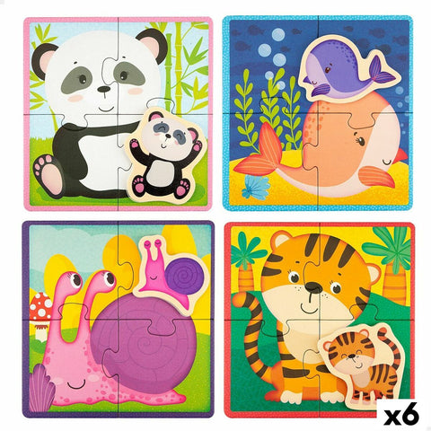 Puzzle per Bambini Lisciani Giochi 16 x 1 x 16 cm animali 16 Pezzi (6 Unità)