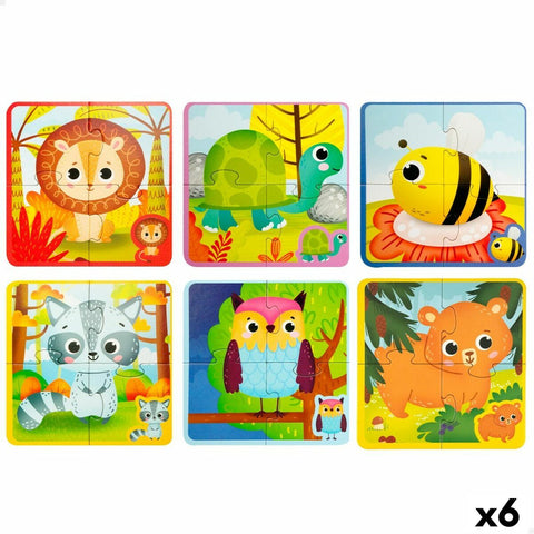 Puzzle Infantil Lisciani Giochi 16 x 0,1 x 16 cm Táctil 24 Piezas 4 Piezas (6 Unidades)