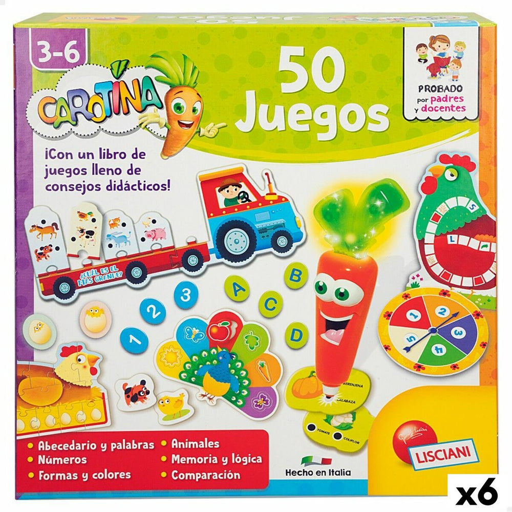 Gioco Educativo Lisciani Giochi Carotina Baby 50 Juegos 4,5 x 14,5 x 3,5 cm Elettrico (6 Unità)