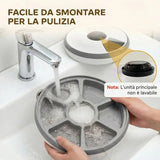 Distributore automatico di cibo per cani e gatti con timer e display a LED, da 1 a 6 pasti al giorno, per cibo secco e umido,