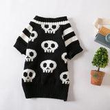 Maglione per Cani a Righe con Teschio PETFRDGLOBAL
