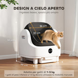 Lettiera per gatti automatica PawHut Self-opulent, con sensori di sicurezza