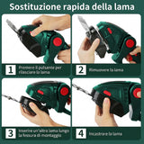 HGTUGO Tagliasiepi e Tagliaerba 2 in 1 a Batteria