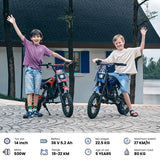 iScooter A14 Moto da cross elettrica per bambini 500W 5.2Ah Moto elettrica