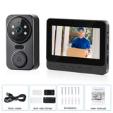 Videocitofono wireless Podofo con schermo IPS HD da 4,3'', interfono intelligente 2.4G, senza Wi-Fi