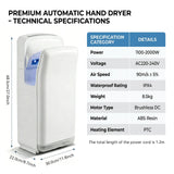 Podofo Asciugamani Elettrico 2000W a Parete