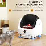 Lettiera per gatti automatica PawHut Self-opulent, con sensori di sicurezza