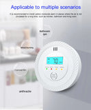 8 rilevatori di monossido di carbonio con display LCD, alimentati a batteria, rilevamento di precisione CO per casa, cucina, stufe a carbone, bagno.